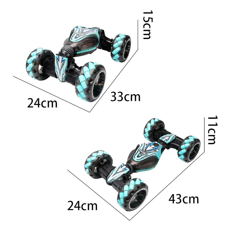 Auto Articulado Ruedas Lanza Humo Control Muñeca Grande 45cm
