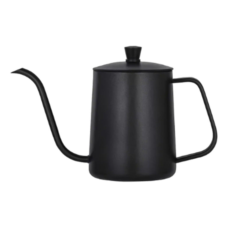 Tetera Cuello Cisne Negra 400 Ml Café Te De Acero Inoxidable