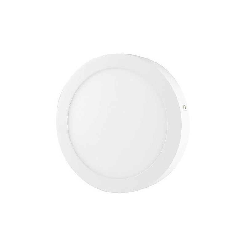 Pack 5 Foco Panel Plafon Sobrepuesto Redondo 18w Luz Calida