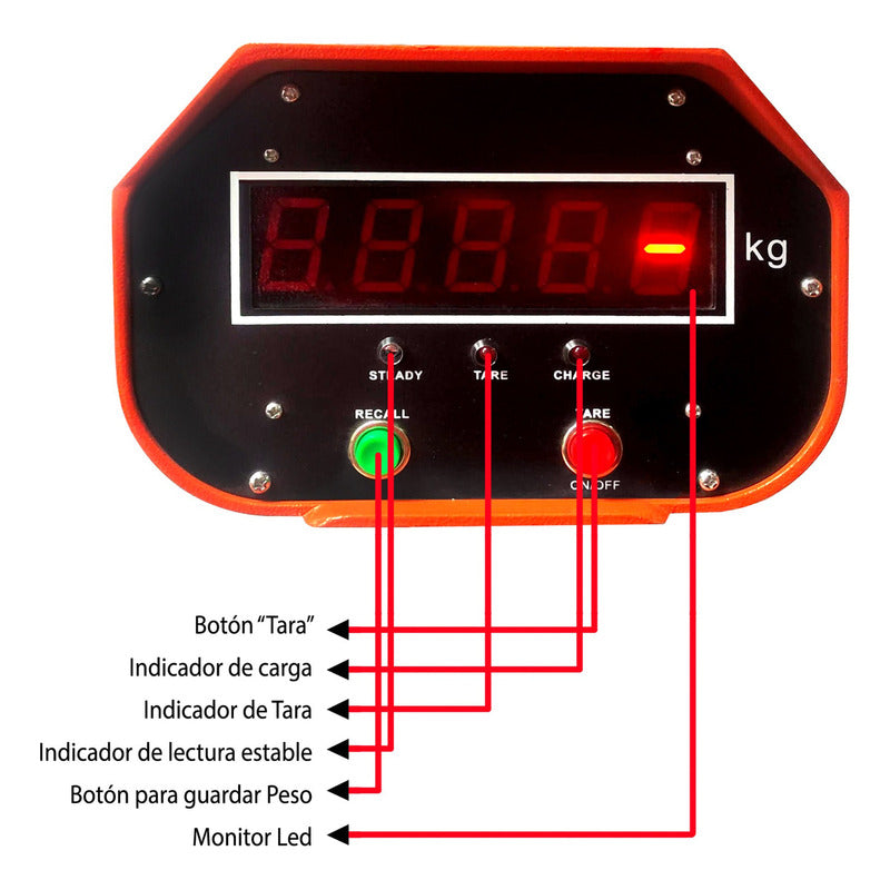 Balanza Romana Pesa Digital 10 Toneladas Gancho Industrial