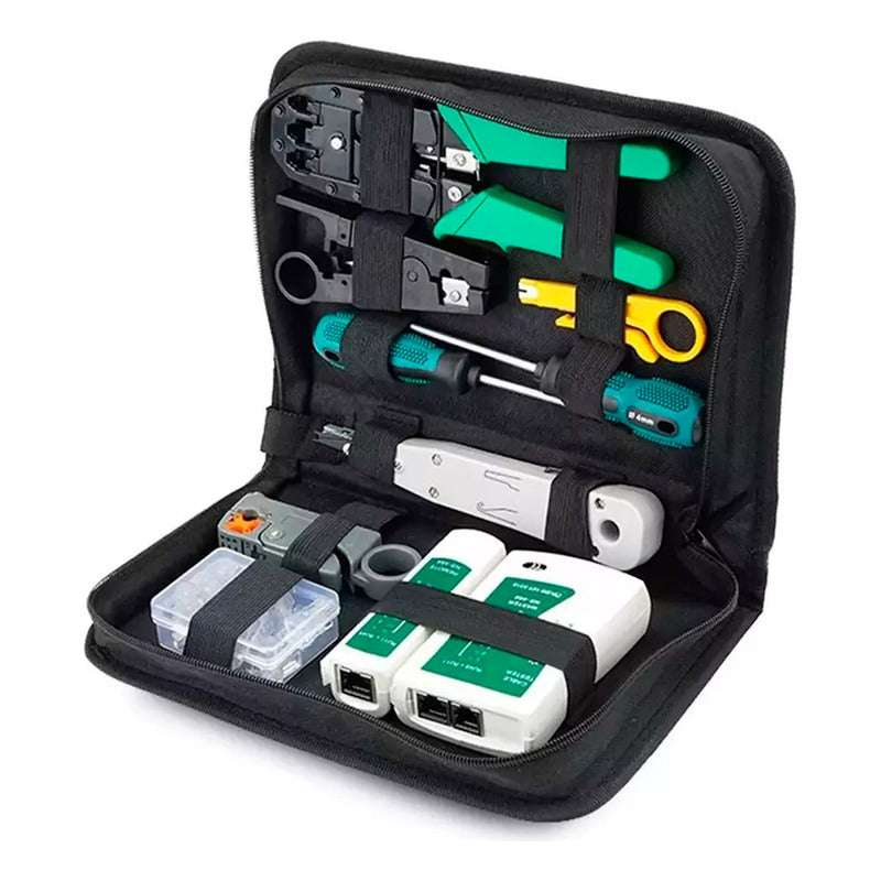 Kit Herramientas Cableado Tester Rj45 Utp Lan Crimpeadora