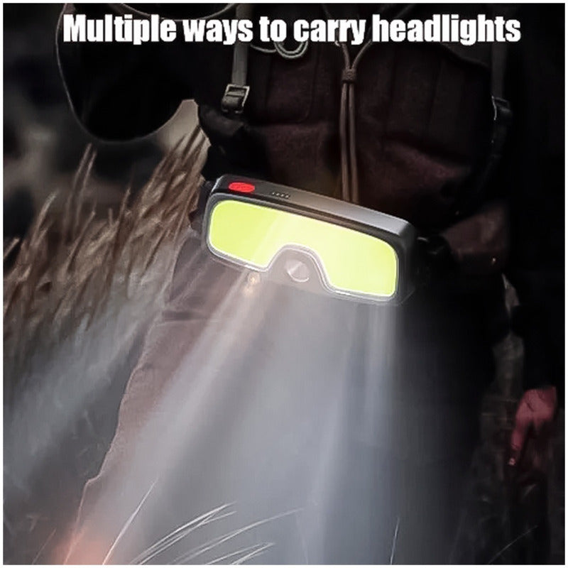 Linterna Frontal Led Minero Recargable 2 Modos De Cabeza Tm