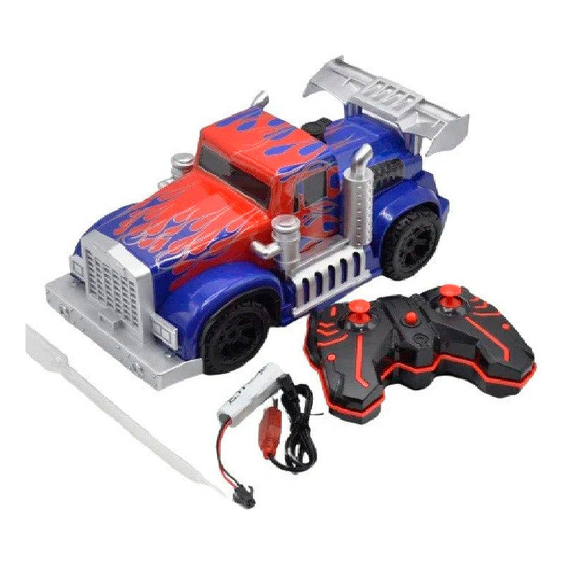 Auto A Control Remoto Camion Lanza Humo Power Optimus