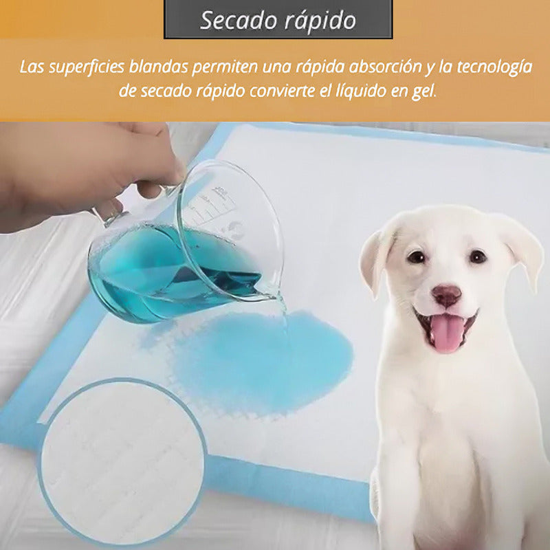 100 Pañales Tipo Sabanillas Perros Mascotas 45x60cm Lavanda