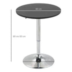 Pack 2 Mesa Bar Altura Ajustable 60x93cm Diámetro Comedor