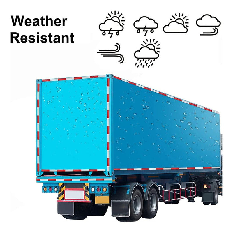 Cinta Reflectante Bicolor Plana Blanco Rojo 5cm X 25 Mts