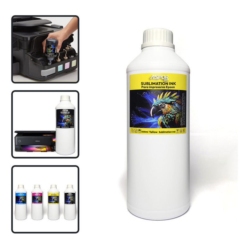 Tinta Sublimación Premium Universal 500ml Colores Impresora