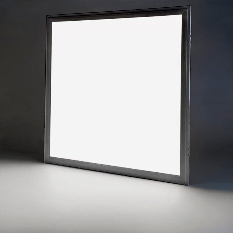 3 Panel Led 60x60cm Sobrepuesto Cuadrado 48w Luz Fría Negro