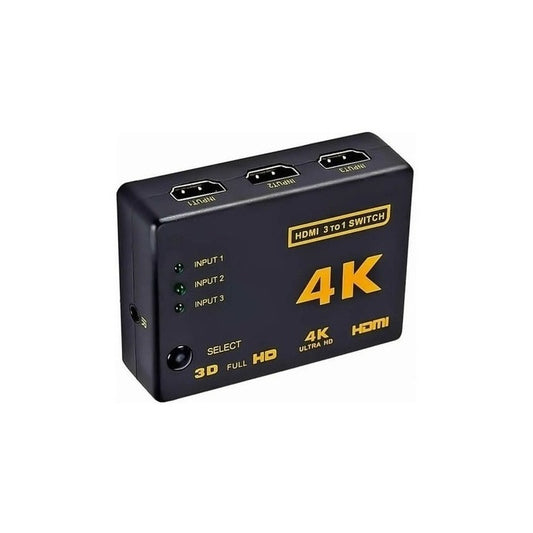 Switch Hdmi 4k 3x1 Splitter Video Alta Calidad Controlremoto