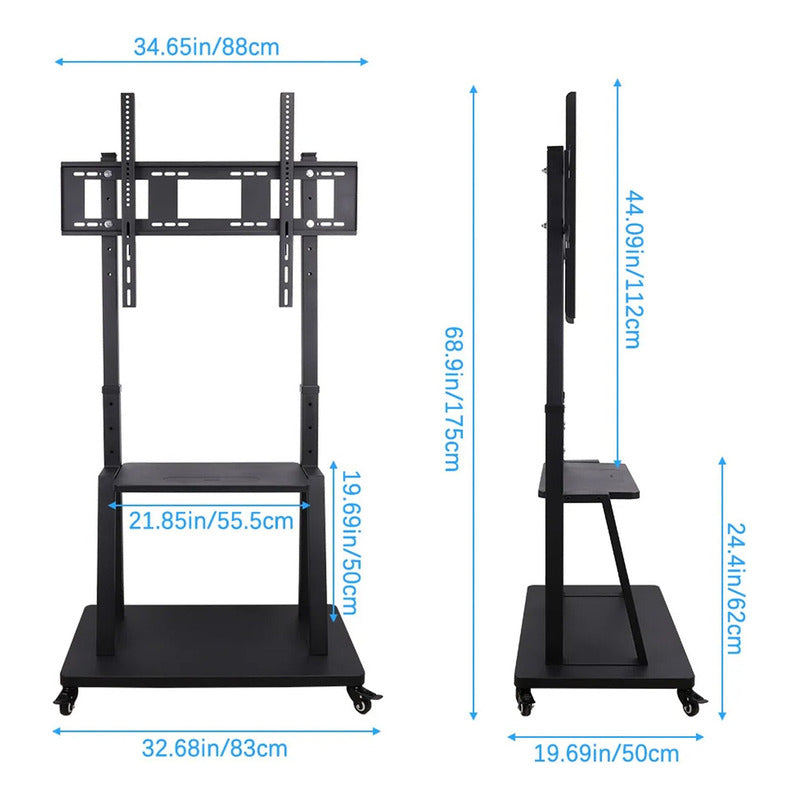 Soporte Tv Grande 60 A 100 Pulgadas Movil Ruedas Pedestal