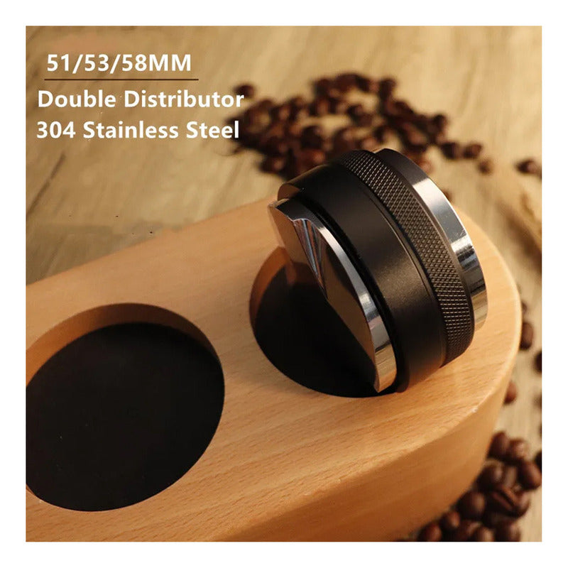Tamper Y Distribuidor De Café Expreso 52mm Acero Inoxidable