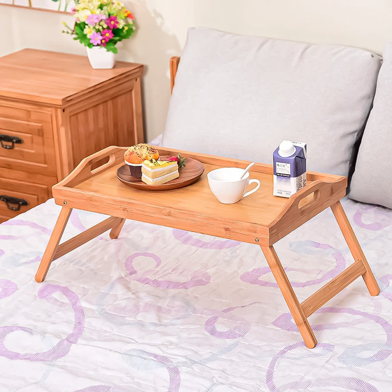 Bandeja Desayuno Cama Plegable Comida Notebook Mesa Madera