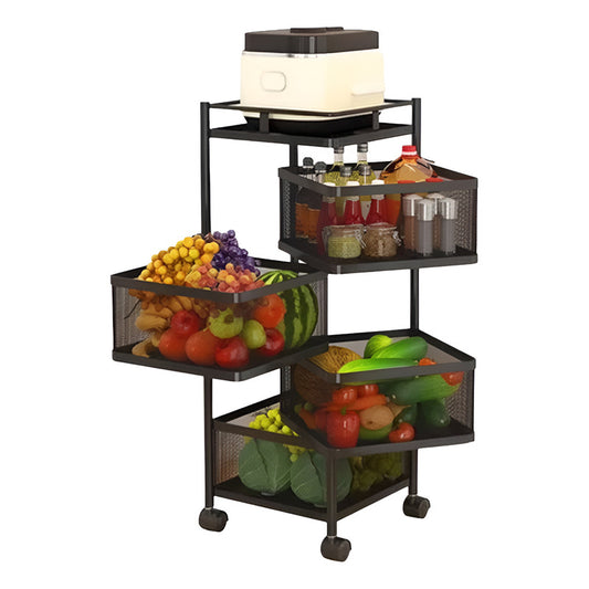 Estante Organizador Verdulero Frutero Metal Giratorio 4 Piso