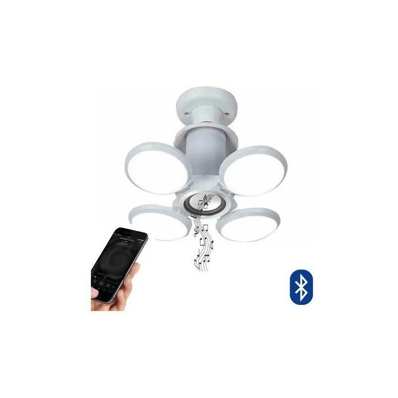 Ampolleta Parlante Bluetooth 4 Aspas Pelota Led Plegable