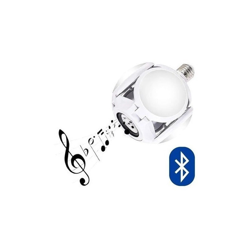 Ampolleta Parlante Bluetooth 4 Aspas Pelota Led Plegable