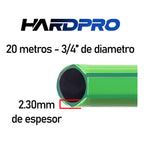 Manguera Riego Verde 20m 3/4 2.3mm Reforzada Proteccion Uv