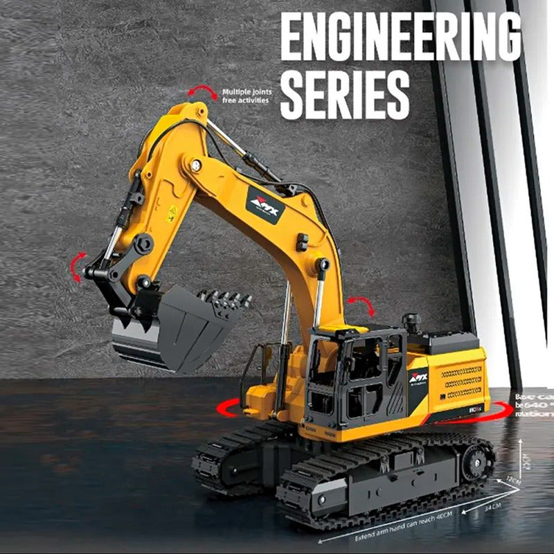 Auto A Control Excavadora Brazo Eléctrico Sonido Humo Luces