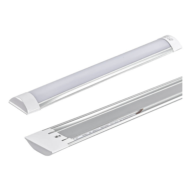 Tubo Led Canaleta 120cm Canoa Plana 36w Luz Fria