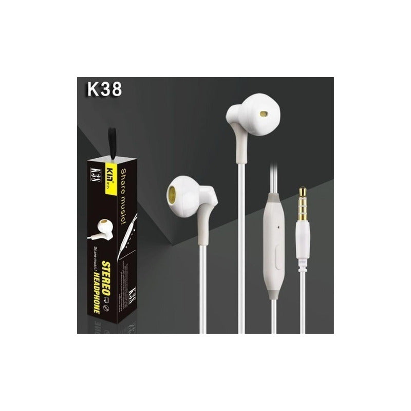 Audífonos Manos Libres Jack 3.5mm Alta Calidad K38 Kin