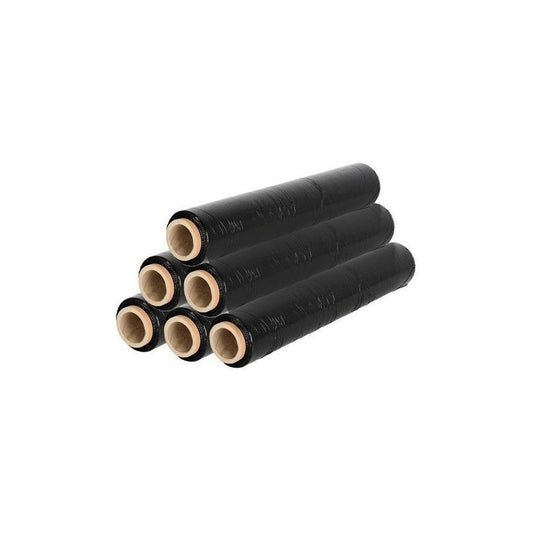 Pack 6 Film Alusa Negro Rollos De Embalaje 250m 20 Micrones