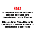 Adaptador Antena Wifi Usb Dual 5g 900mbps Alta Velocidad
