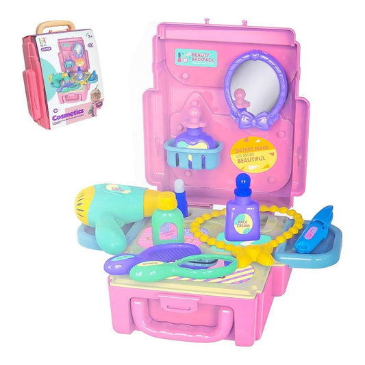 Mochila Juguete Mini Cosmeticos Maquillaje 20 Piezas Niñas