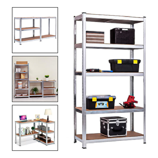 Estante Metalico 180x90x40 Para Oficinas Organizador Plateado