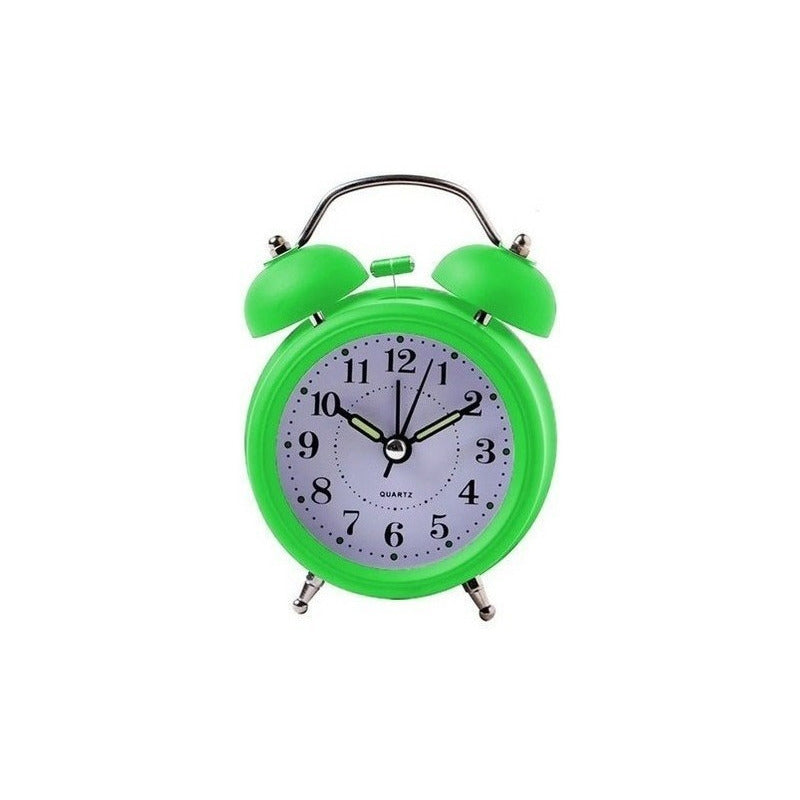 Reloj Despertador Antiguo Metalico Doble Campana Colores