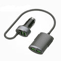 Cargador Usb Para Auto Con Alargador De 4 Puertos 1 Metro
