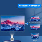 Proyector Inteligente Ultra Hd 4k 200lm  Android Wifi Hdmi 60 A 100 Pulgadas