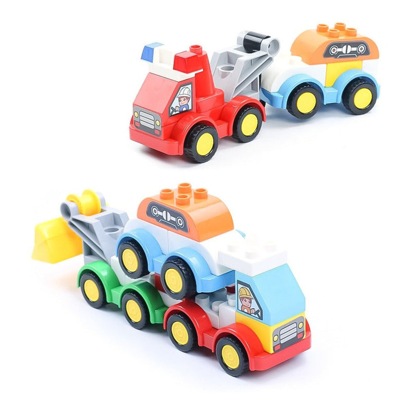 Bloques Set De Construccion Autos Y Robot 85 Piezas Niños