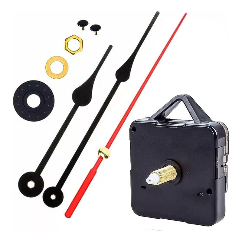 Mecanismo Reloj Modulo Mural 12mm Pica Silencioso Agujas