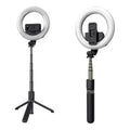 Baston Selfie Con Aro Bluetooh Led Aluminio Con Tripode