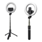 Baston Selfie Con Aro Bluetooh Led Aluminio Con Tripode