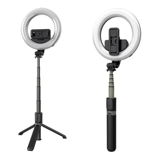 Baston Selfie Con Aro L07 Bluetooh Led Aluminio Con Tripode