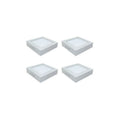 Pack 4 Foco Panel Plafon Sobrepuesto Cuadrado 18w Luz Fria