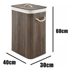 Cesto Canasto Ropa Sucia Bambu Whitmor 60 Cm Con Tapa Y Asas
