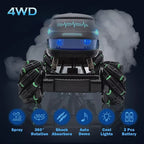 Auto A Control Remoto Monster Truck Lanza Agua Drift Luces