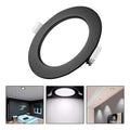 Foco Plafon Led Embutido Redondo 12w Luz Fria Borde Negro