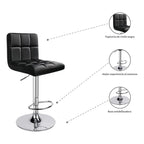 Silla Piso Bar Taburete Respaldo Ecocuero Altura Acolchados