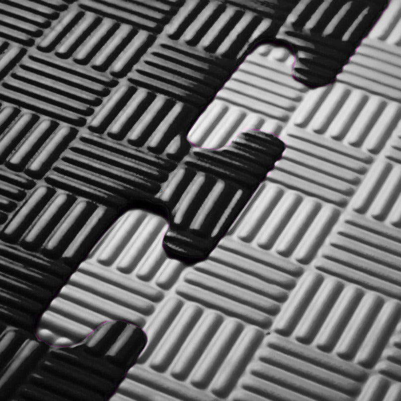 Pack 4 Plancha Tatami 100cm X 100cm X 4cm Gris Y Negro