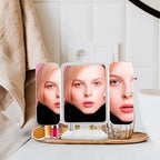 Espejo Maquillaje Profesional 22 Led Aumento Plegable Grande