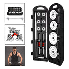 Set Mancuernas Barra Extendible 50 Kg Cromo Con Maleta
