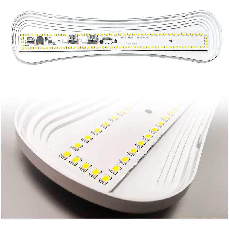 Pack 5 Tubo Led Foco 24w Techo Luz Fria Curvo 60cm Aspor
