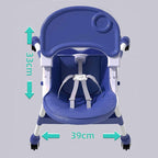 Silla De Bebé Comer Portátil Con Ruedas Kinder