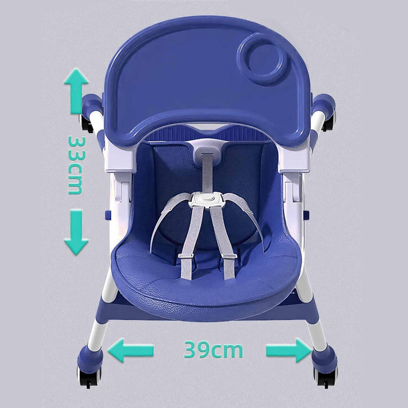 Silla De Bebé Comer Portátil Con Ruedas Kinder