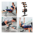 Banco Fitness Abdominales Multifuncional Ejercicios Six Pack