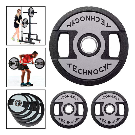 Set 2 Discos Olímpicos 20kg C/u Profesional Pesas Engomado