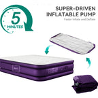 Colchon Cama Inflable Electrico Camping Glamping 2 plazas 45cm
