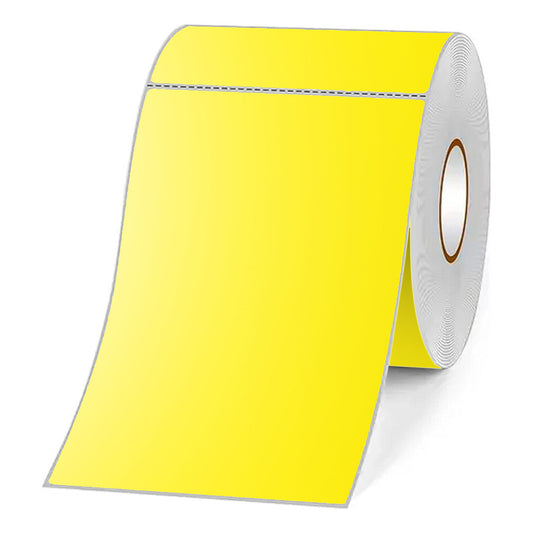 Etiquetas Adhesivas Térmicas 100x150mm Rollo 500u Amarillo